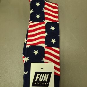 Big & Tall Men's Patriotic Dress Socks - Red, White, and Blue Shoe Size 12-16